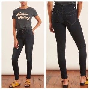 SOLD-Mother Denim Looker Crop Skinny Jeans in Coffee, Tea, or Me Size 26